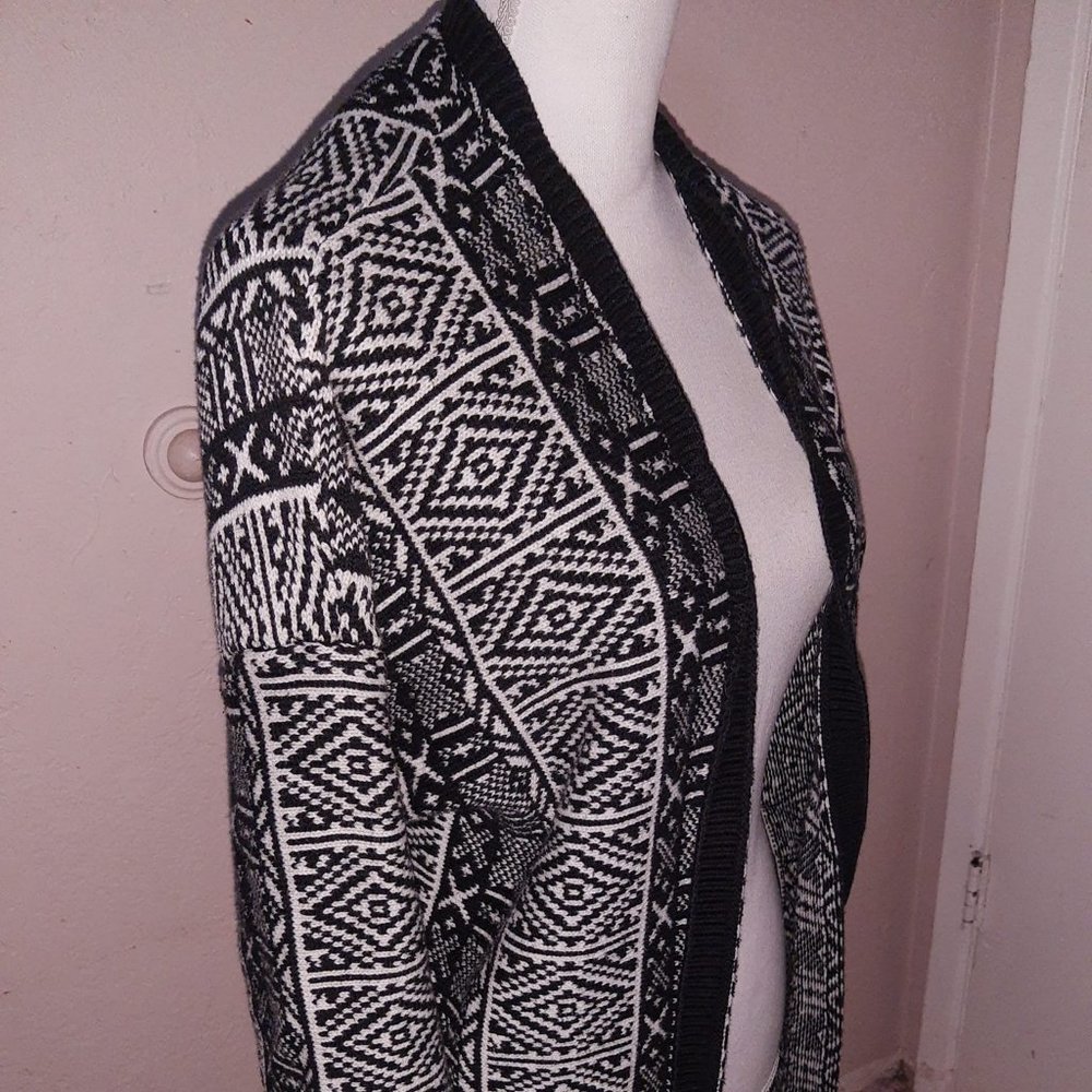 Black & White Ikat Cardigan